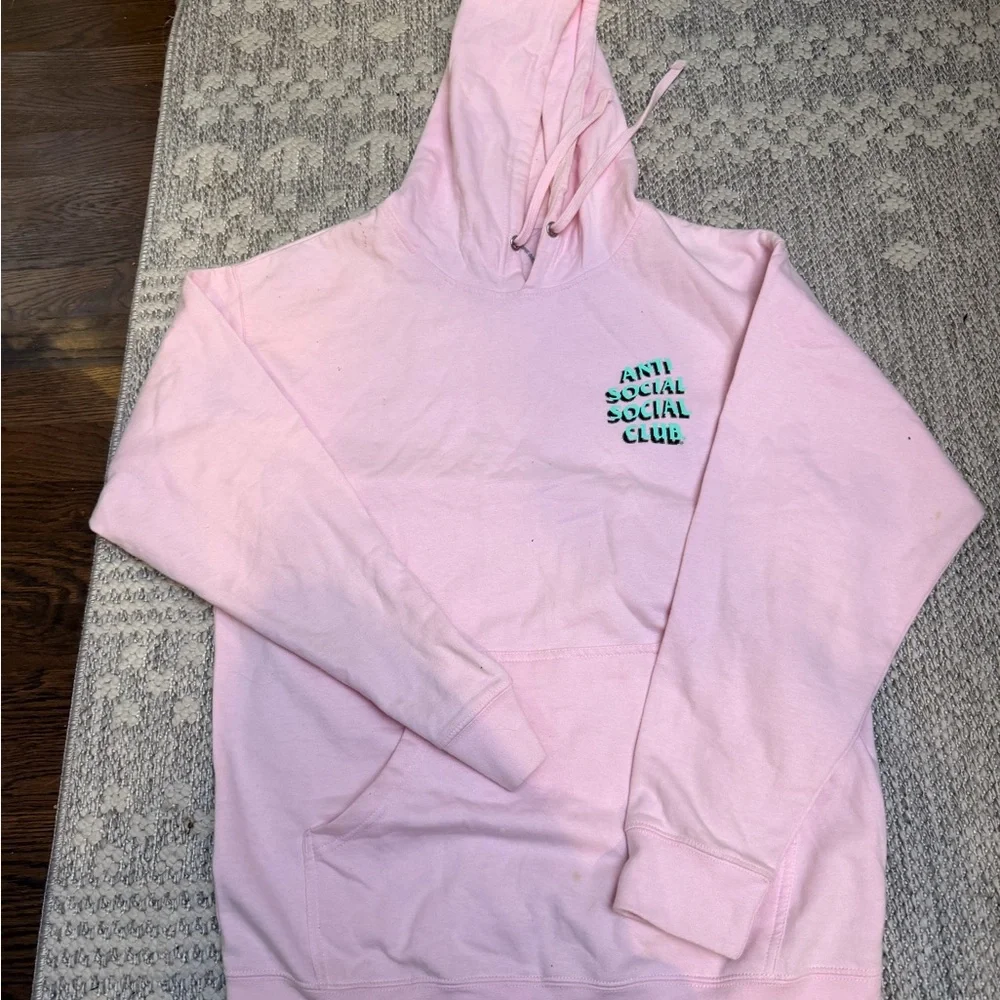 Anti Social Social Club Light Pink Hoodie - Picture 2 of 4